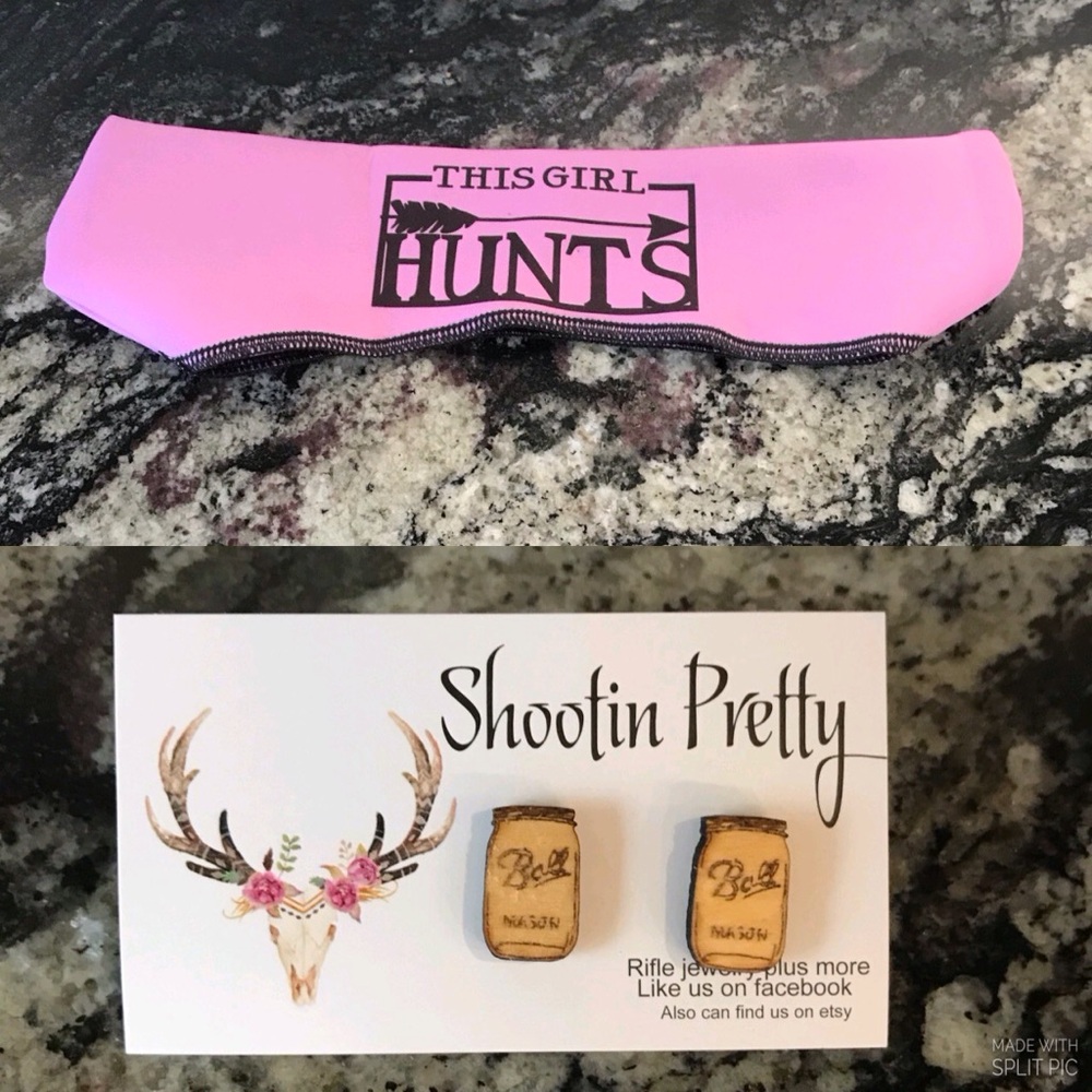 Neoprene Rifle Scope Cover & Mason Jar Earrings Southern Women ~ NEW